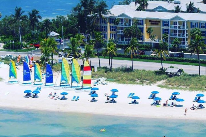 a group of people in a swimming pool