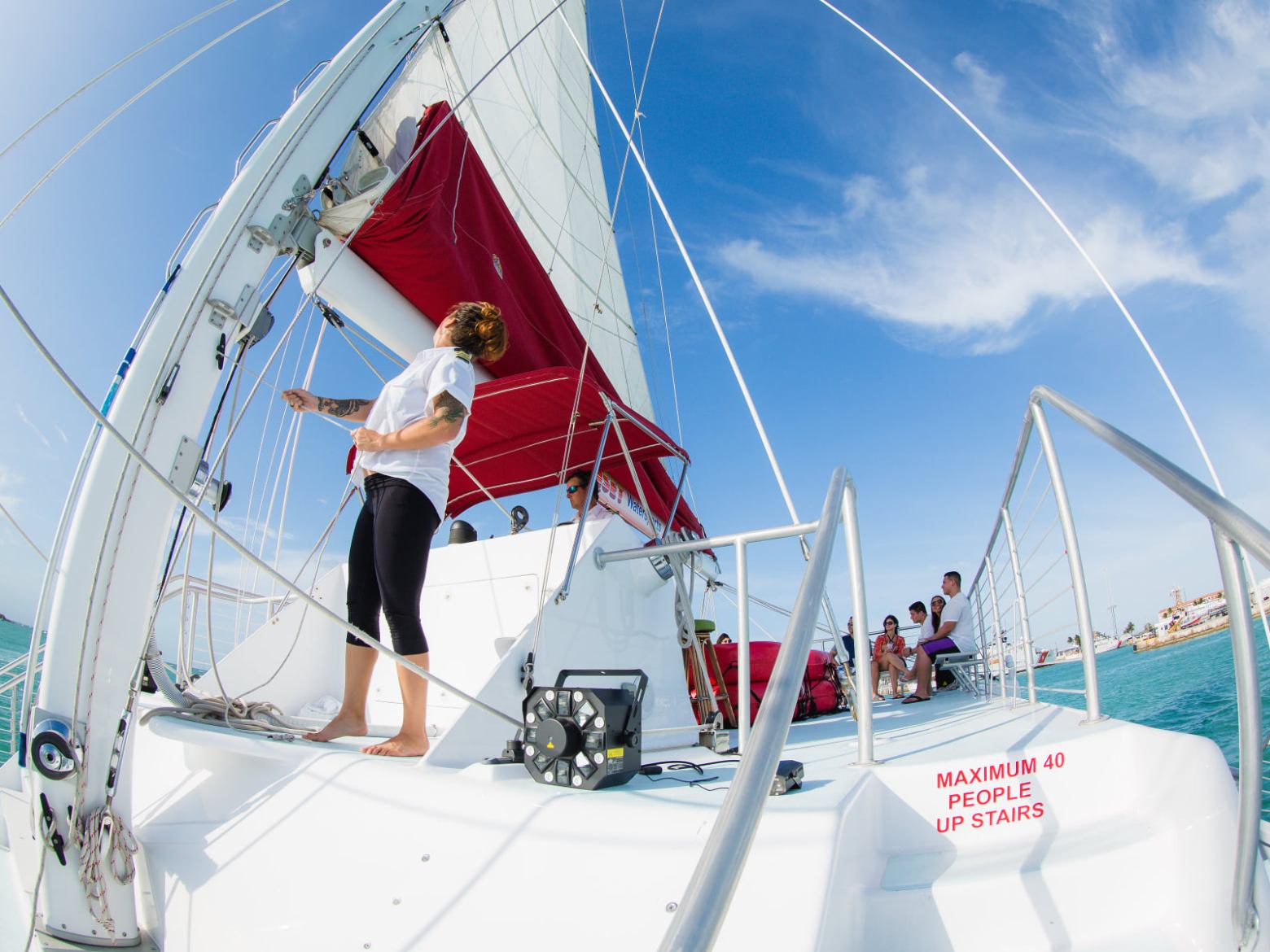 a group of people on a boat