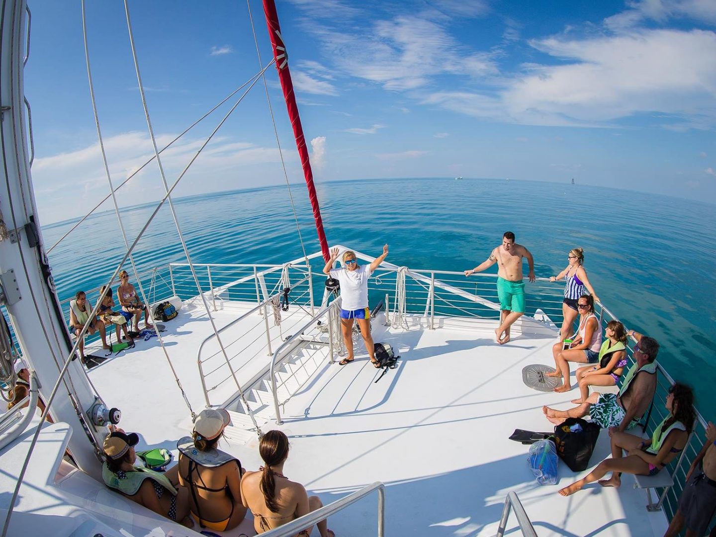 a group of people on a boat
